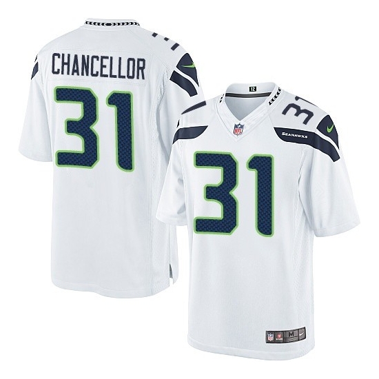 Kam Chancellor Limited White Jersey 